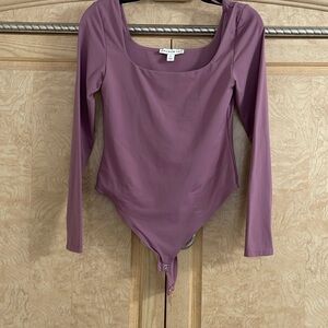 Long sleeve square neck bodysuit